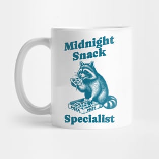 Midnight Snack Specialist Raccoon Pizza Art Mug